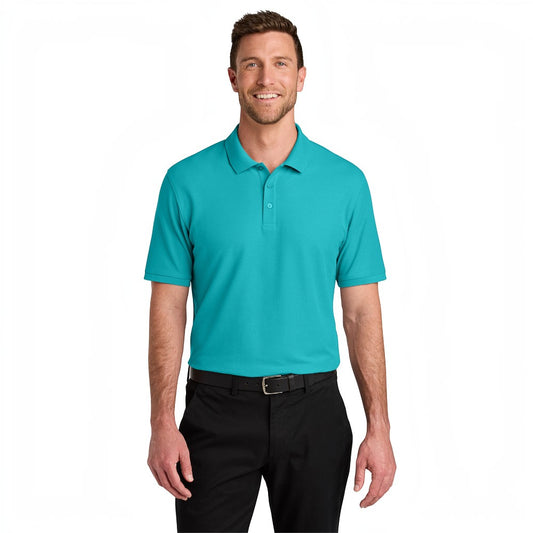 Port Authority® Wearever Signature Pique Polo - Aquamarine