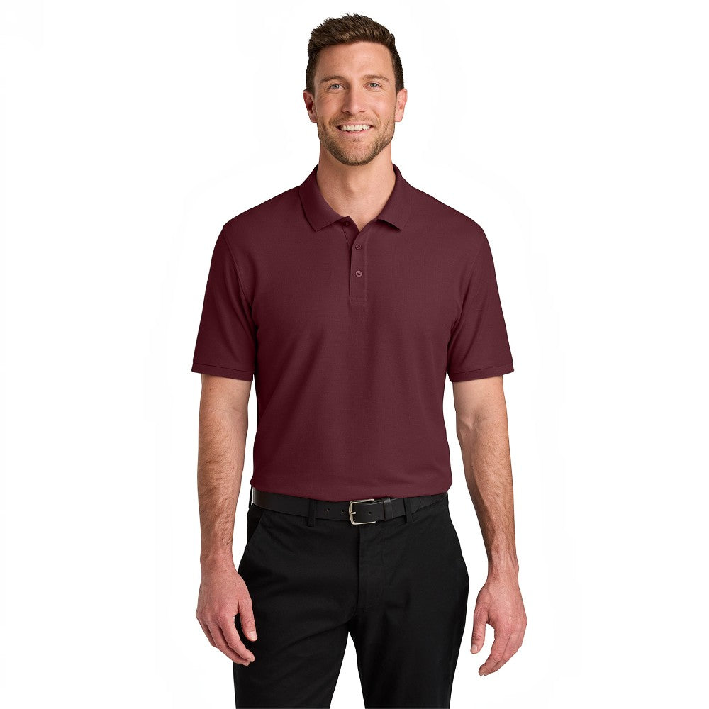 Port Authority® Wearever Signature Pique Polo - Burgundy