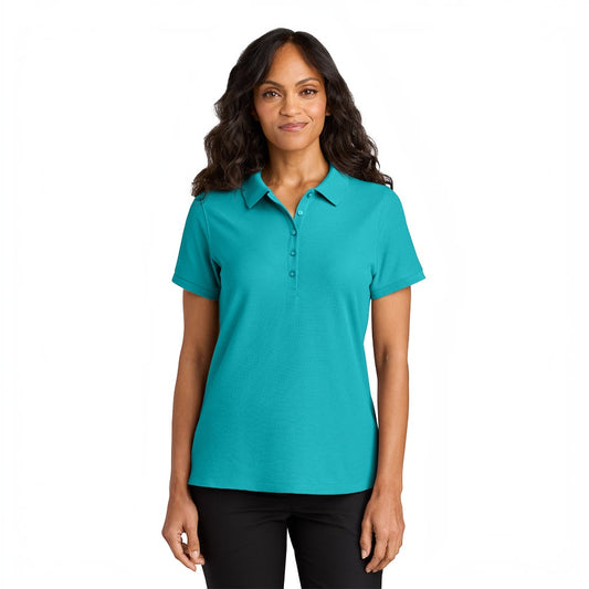 Port Authority® Women’s Wearever Signature Pique Polo - Aquamarine