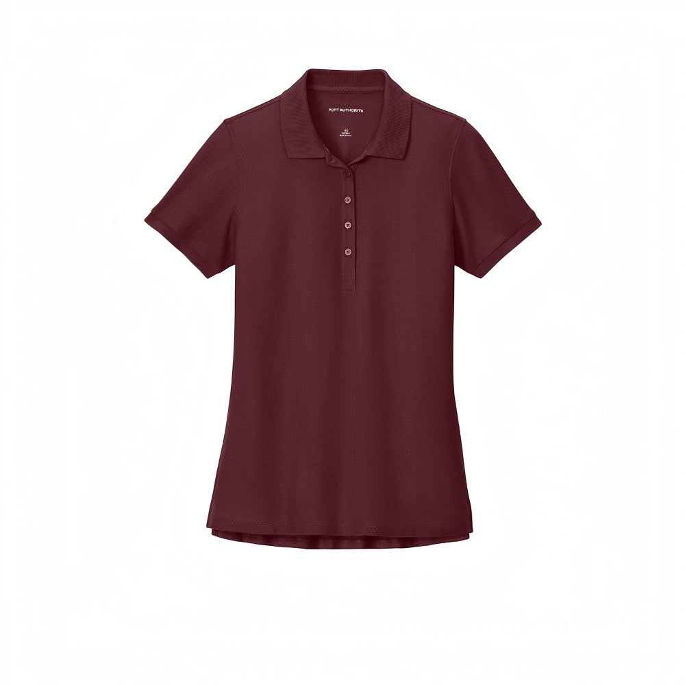 Port Authority® Women’s Wearever Signature Pique Polo - Burgundy