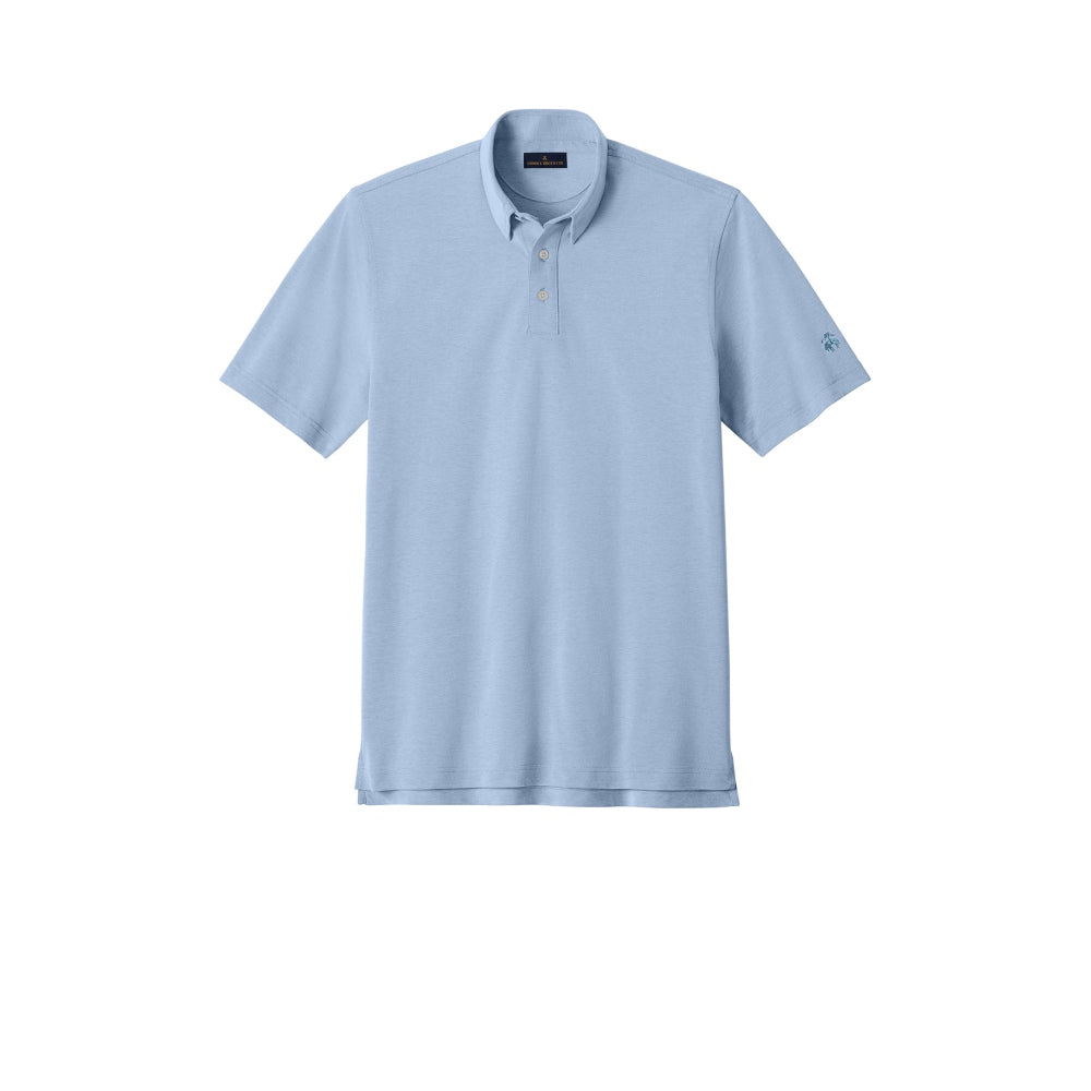 Brooks Brothers® Pinpoint Pique Dress Polo - Newport Blue End on End