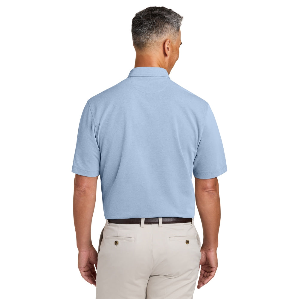 Brooks Brothers® Pinpoint Pique Dress Polo - Newport Blue End on End
