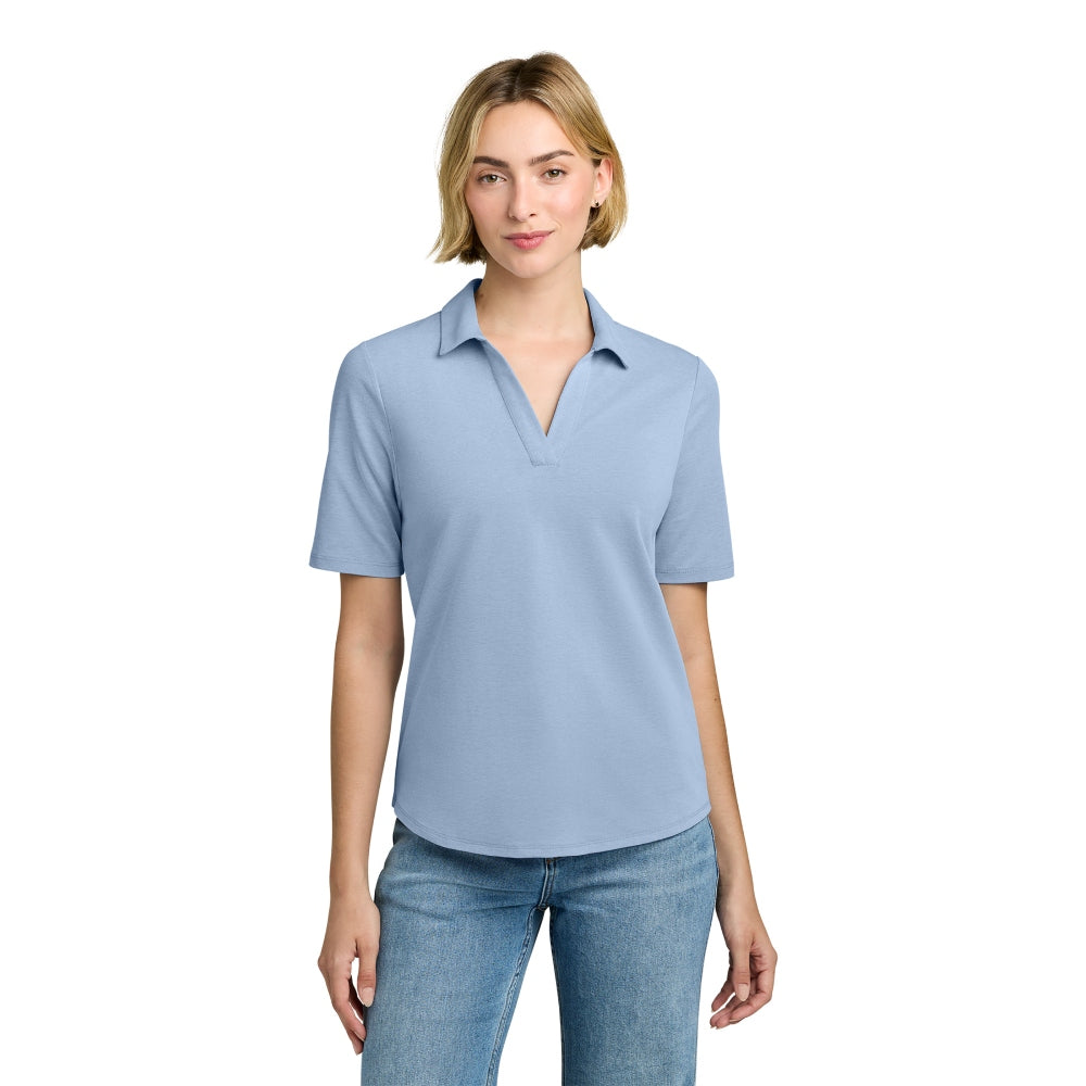 Brooks Brothers® Women’s Pinpoint Pique Polo - Newport Blue End on End
