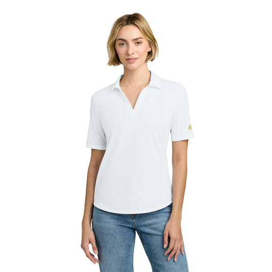 Brooks Brothers® Women’s Pinpoint Pique Polo - White