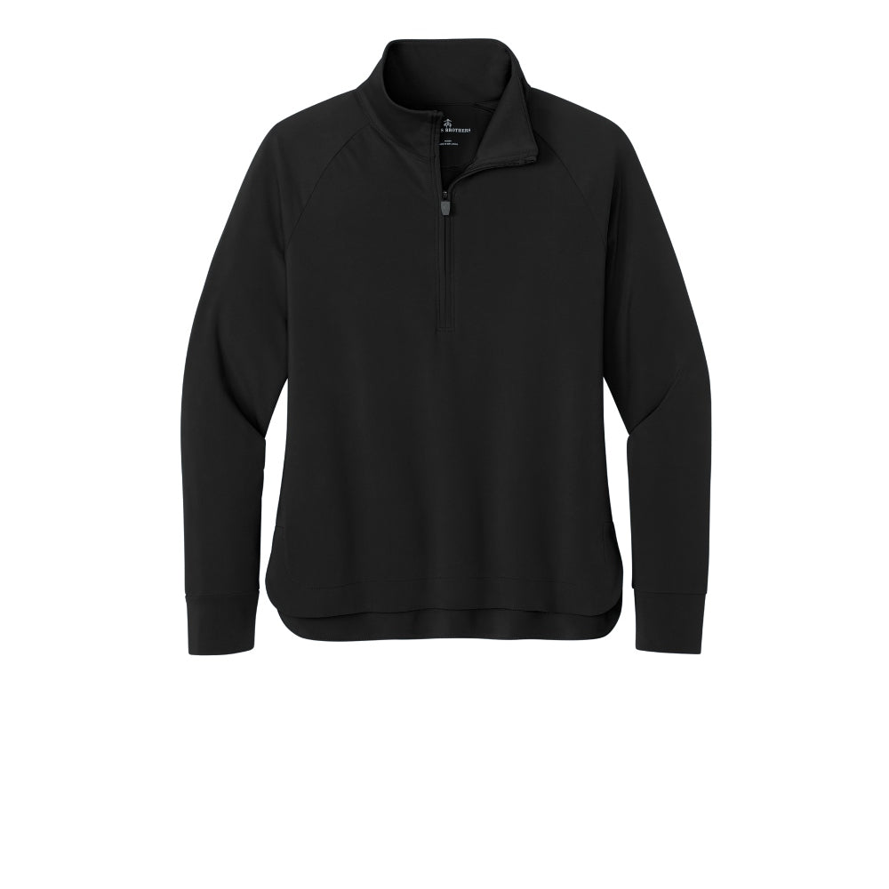 Brooks Brothers® Women’s Luxe Performance 1/4-Zip -Deep Black