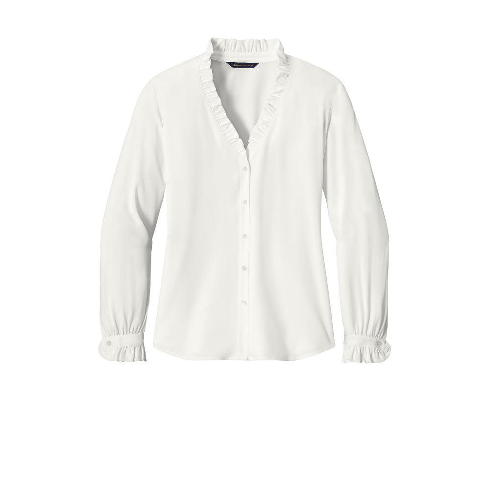 Brooks Brothers® Women’s Long Sleeve Ruffle Collar Blouse - Off White