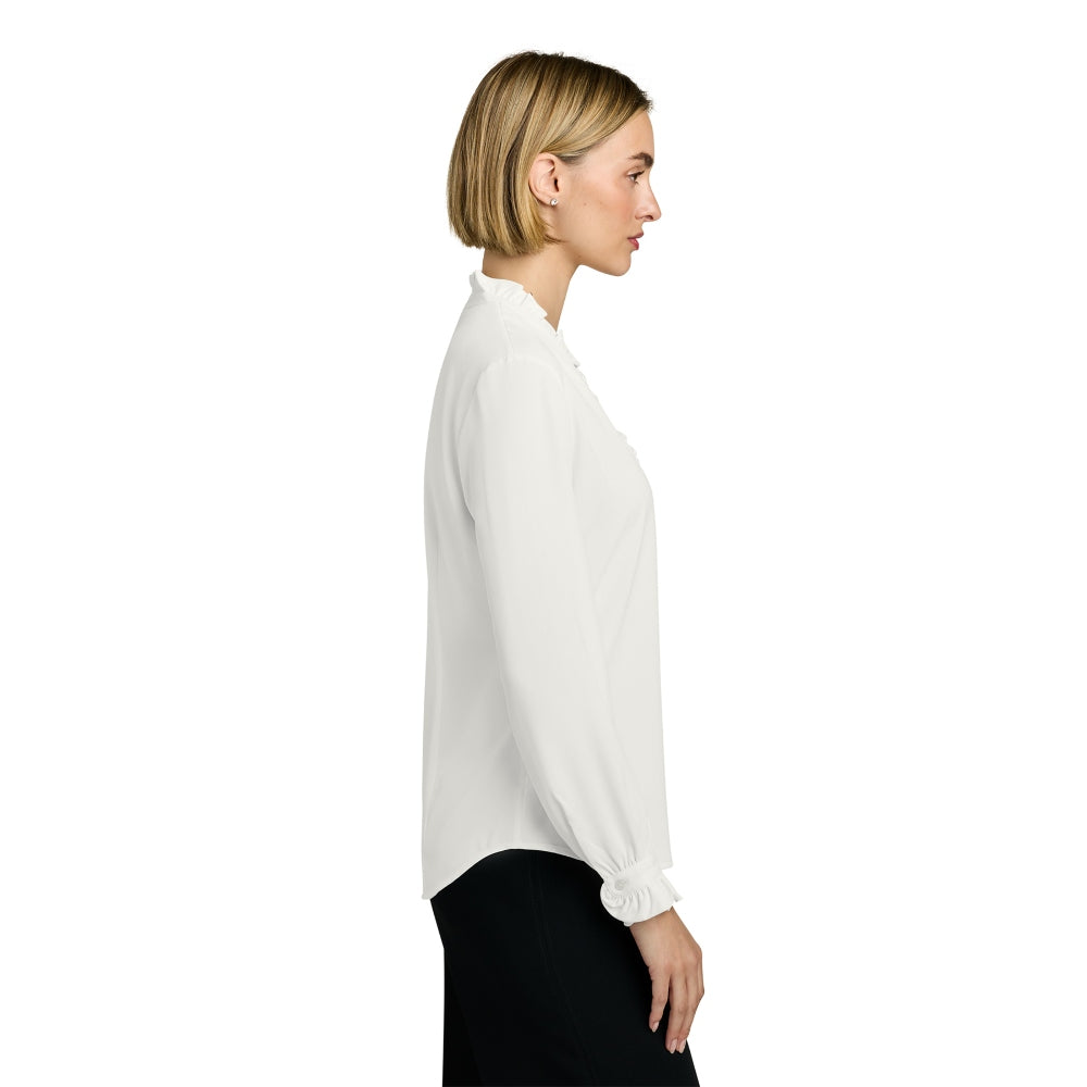 Brooks Brothers® Women’s Long Sleeve Ruffle Collar Blouse - Off White