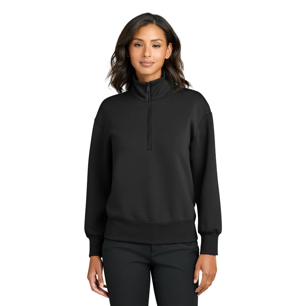 Mercer+Mettle® Women’s Soft Spacer 1/4-Zip - Deep Black