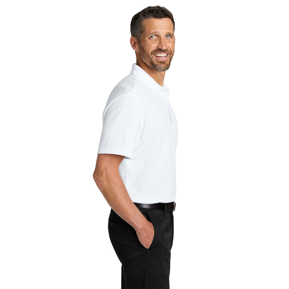 Port Authority® Plaited Pique Polo - White
