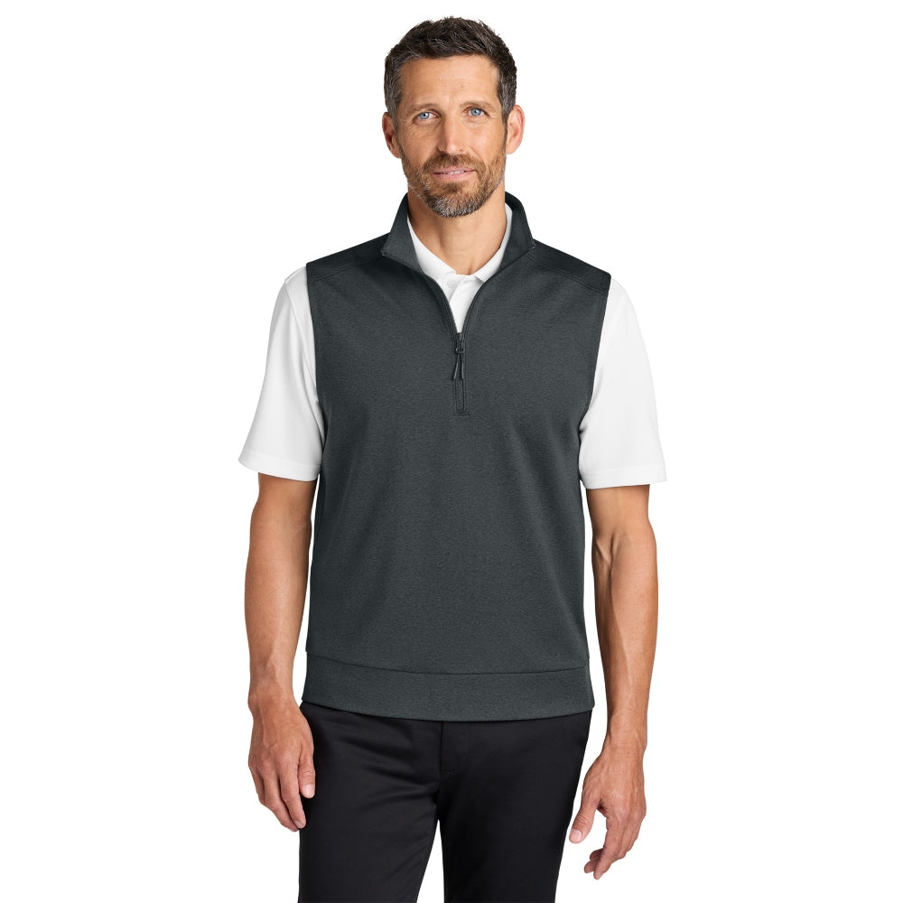Port Authority® C-FREE® Double Knit 1/4-Zip Vest - Grey Steel Heather