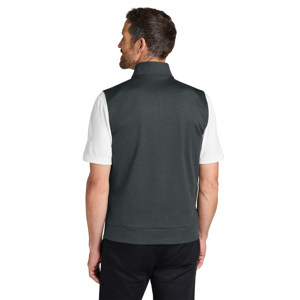 Port Authority® C-FREE® Double Knit 1/4-Zip Vest - Grey Steel Heather