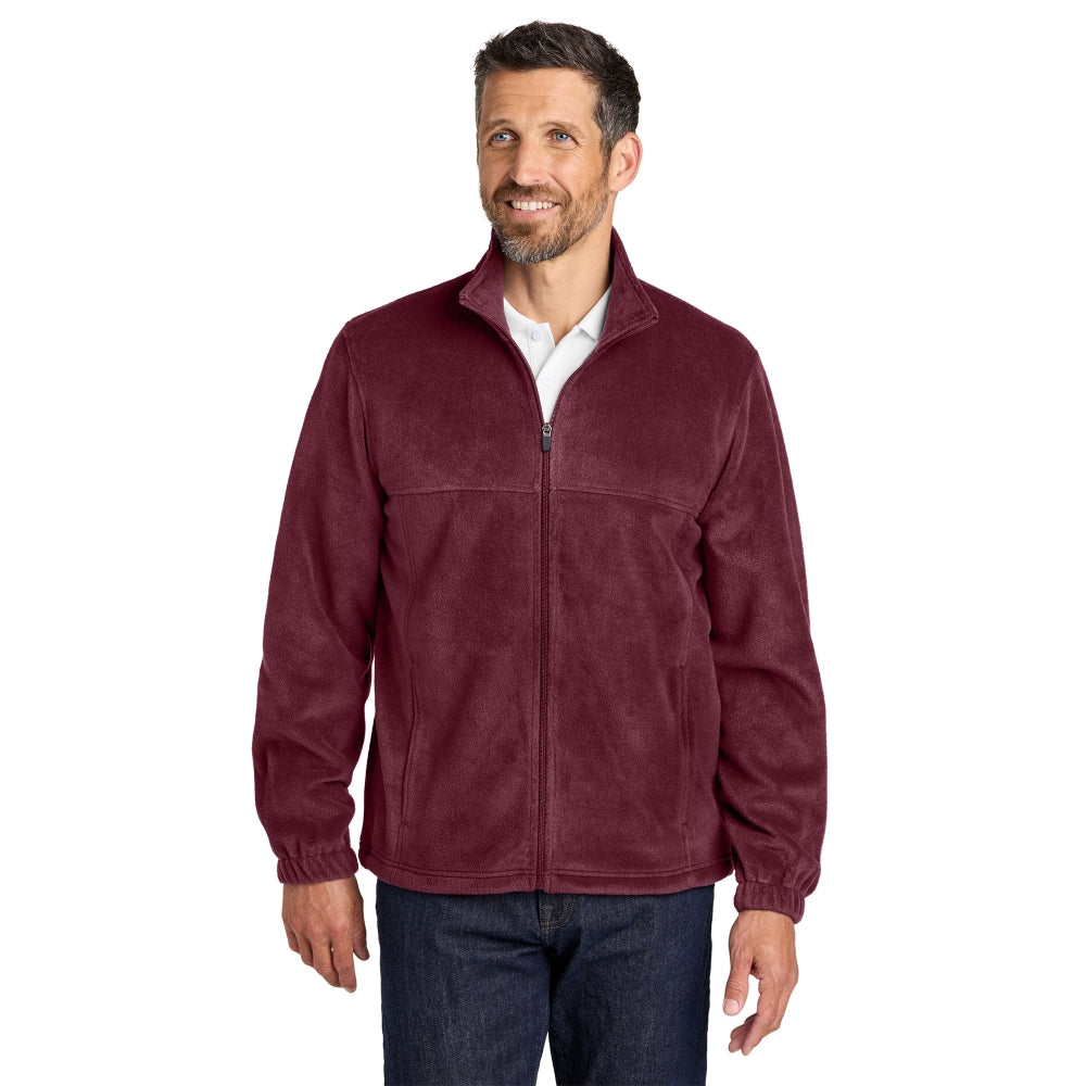 Port Authority® Plush Fleece Full-Zip Jacket - Club Burgundy