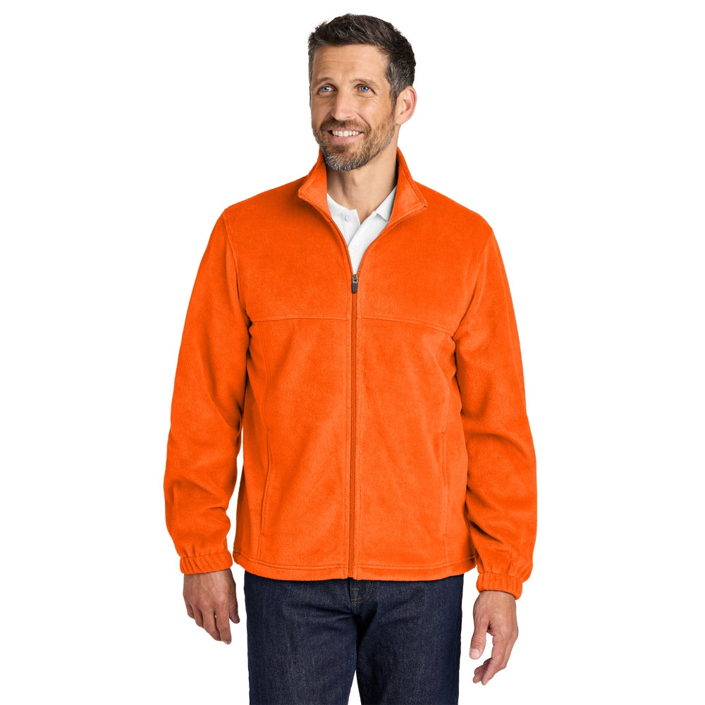 Port Authority® Plush Fleece Full-Zip Jacket - Safety Orange