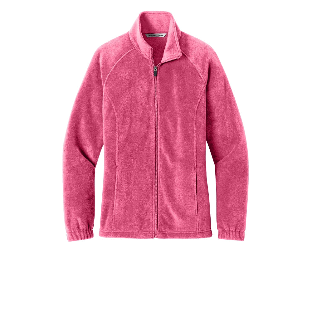 Port Authority® Women’s Plush Fleece Full-Zip Jacket - Awareness Pink