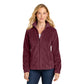 Port Authority® Women’s Plush Fleece Full-Zip Jacket - Club Burgundy
