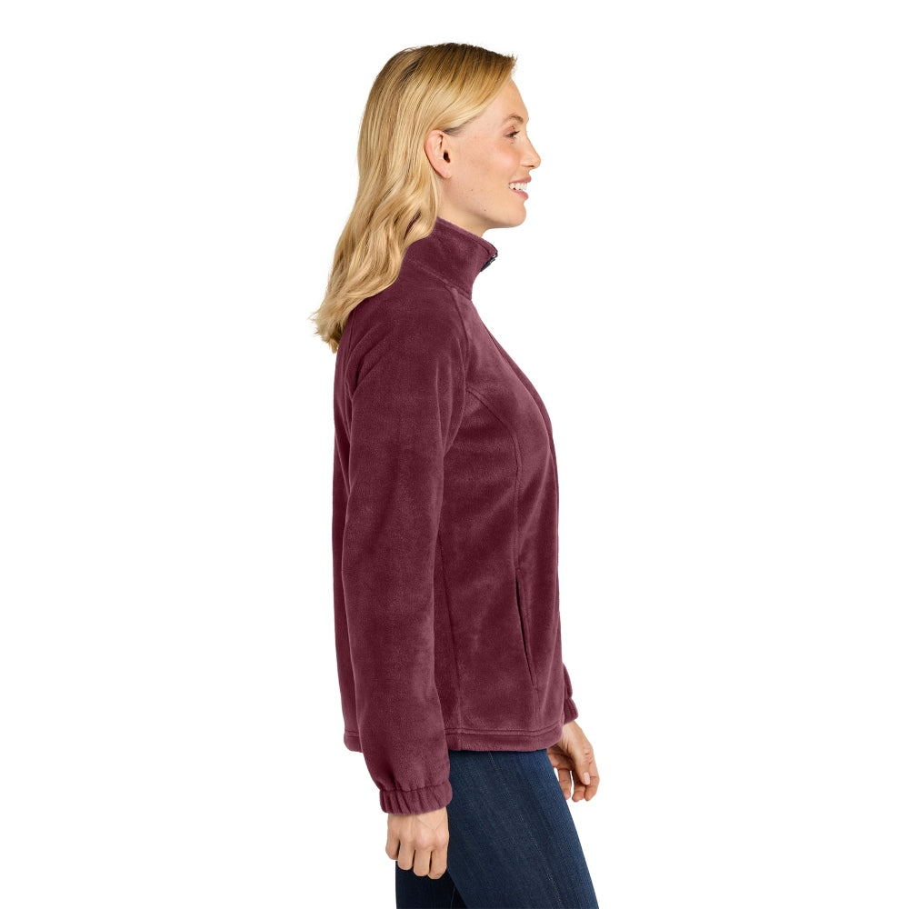 Port Authority® Women’s Plush Fleece Full-Zip Jacket - Club Burgundy