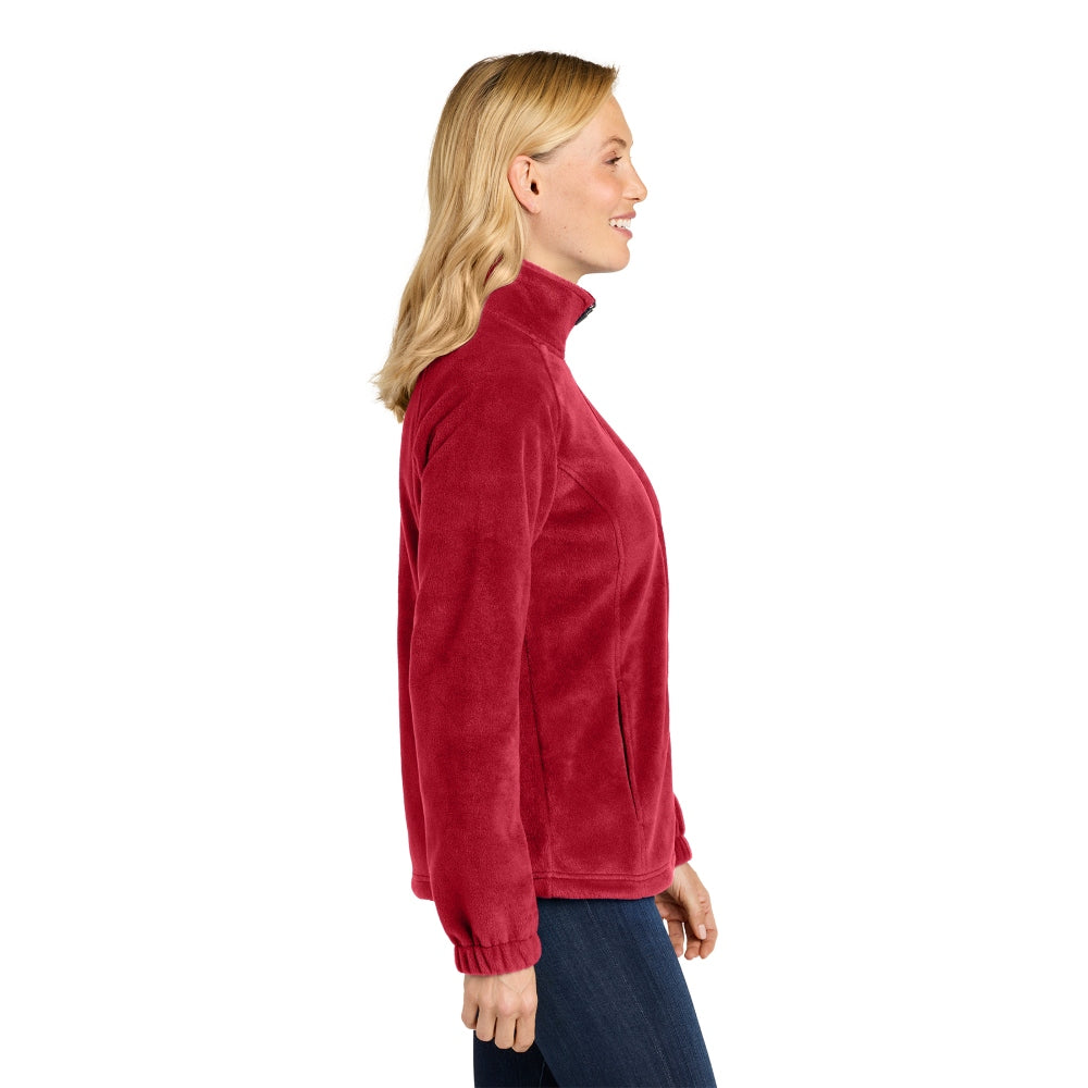 Port Authority® Women’s Plush Fleece Full-Zip Jacket - Rich Red