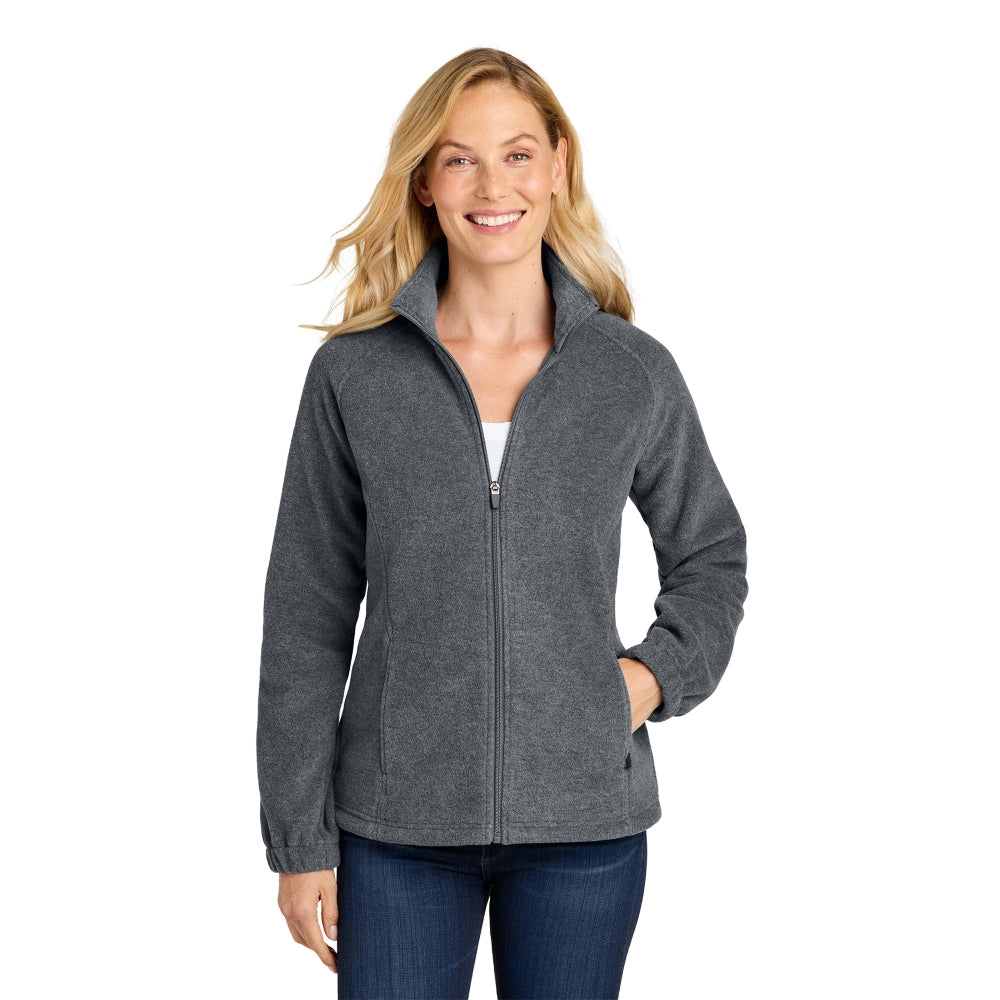 Port Authority® Women’s Plush Fleece Full-Zip Jacket - Storm Grey Heather