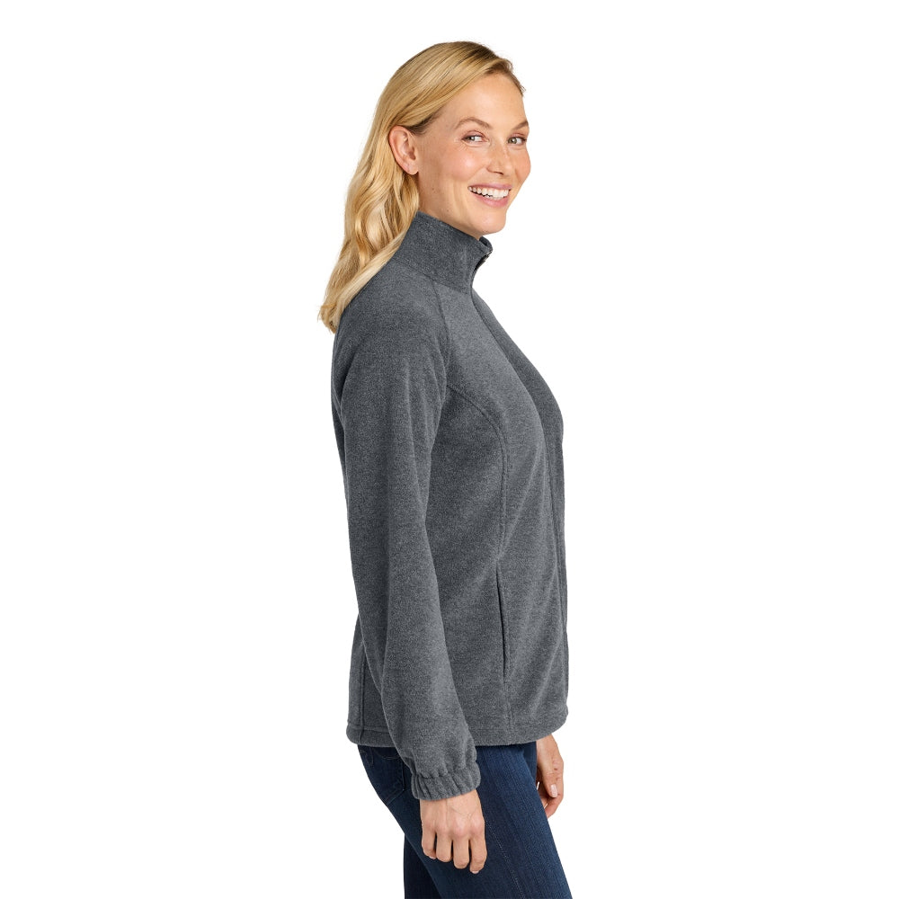 Port Authority® Women’s Plush Fleece Full-Zip Jacket - Storm Grey Heather