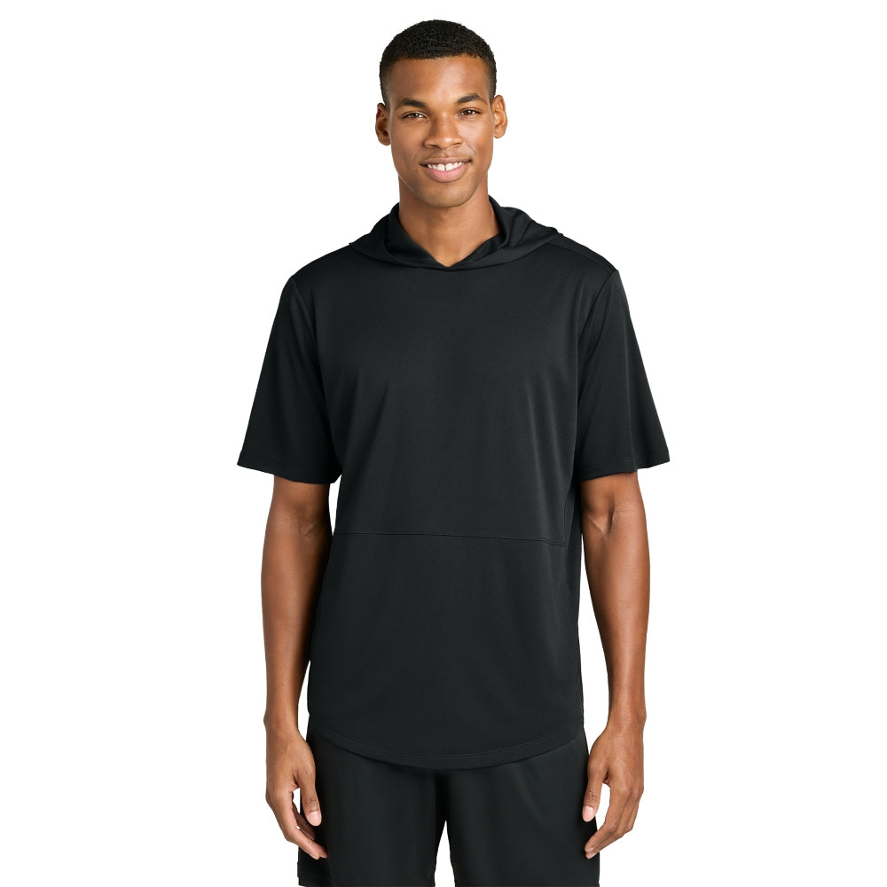 Sport-Tek® Club Short Sleeve Hoodie - Black