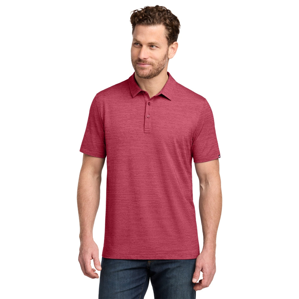 TravisMathew Crestview Polo - Scooter Red Heather