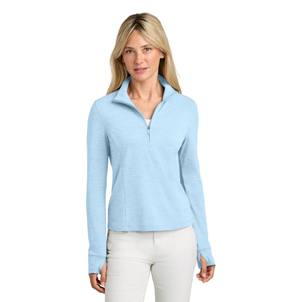 TravisMathew Women’s Onward 1/2-Zip - Airy Blue Heather