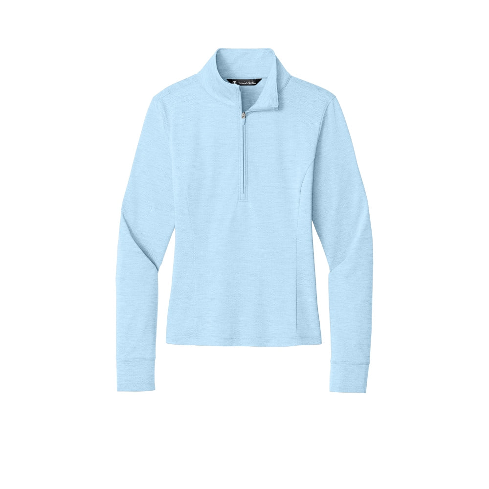 TravisMathew Women’s Onward 1/2-Zip - Airy Blue Heather