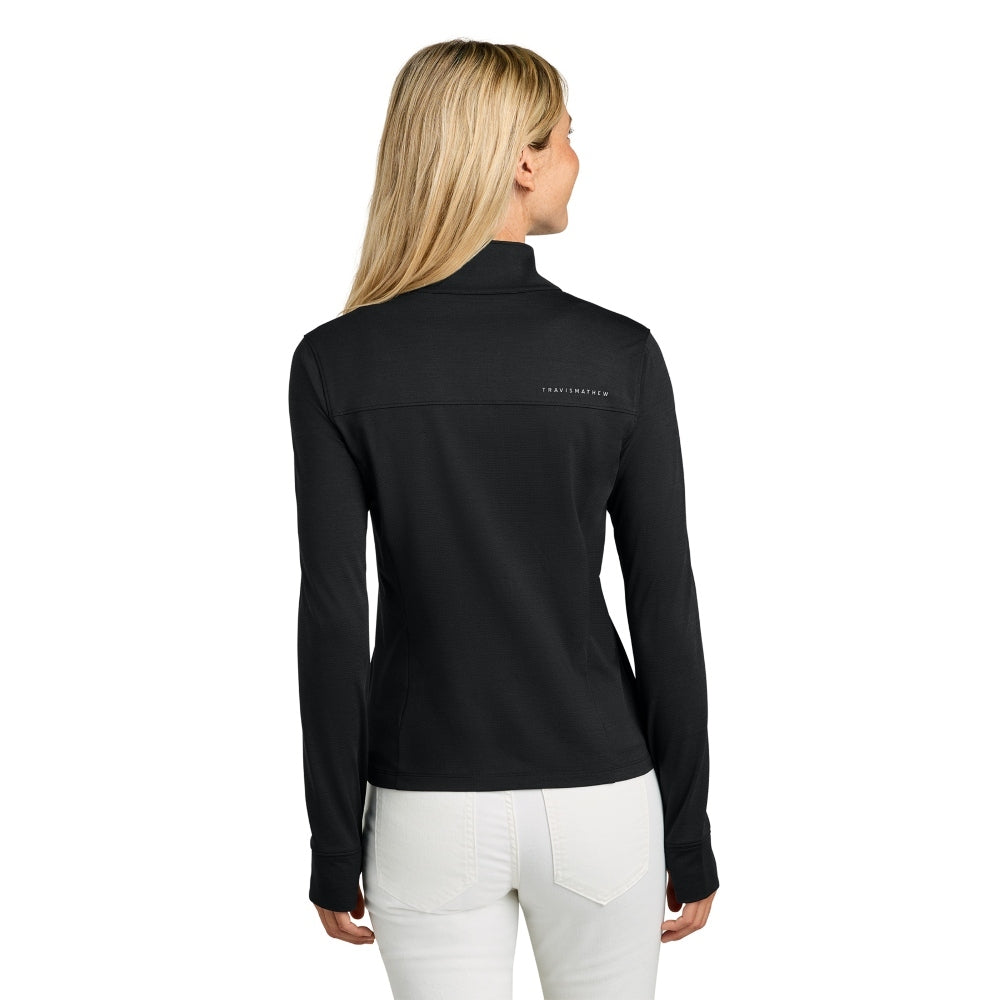 TravisMathew Women’s Onward 1/2-Zip - Black