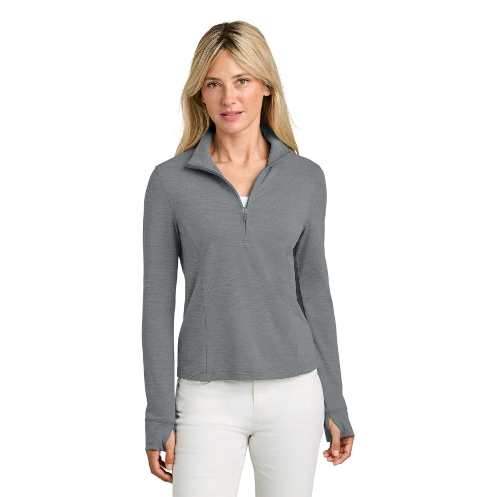TravisMathew Women’s Onward 1/2-Zip - Quiet Shade Grey Heather