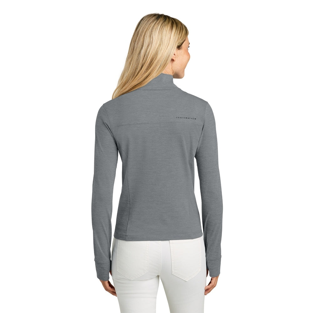 TravisMathew Women’s Onward 1/2-Zip - Quiet Shade Grey Heather