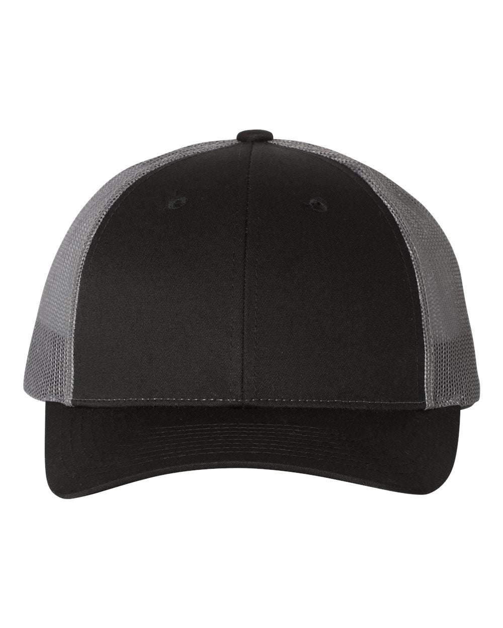 Richardson 115 Low Profile Trucker Cap - Black/Charcoal