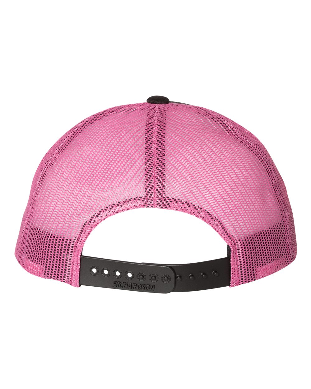 Richardson 115 Low Profile Trucker Cap - Black/Neon Pink