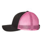 Richardson 115 Low Profile Trucker Cap - Black/Neon Pink