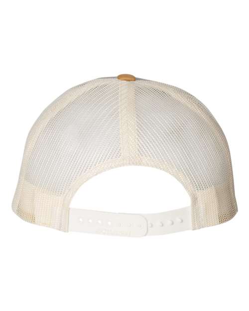 Richardson 115 Low Profile Trucker Cap - Heather Grey/Birch/Gold