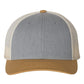 Richardson 115 Low Profile Trucker Cap - Heather Grey/Birch/Gold
