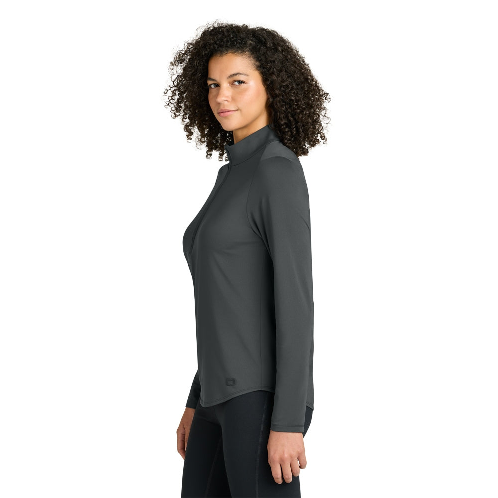 OGIO® Women’s Regain 1/2-Zip - Tarmac Grey