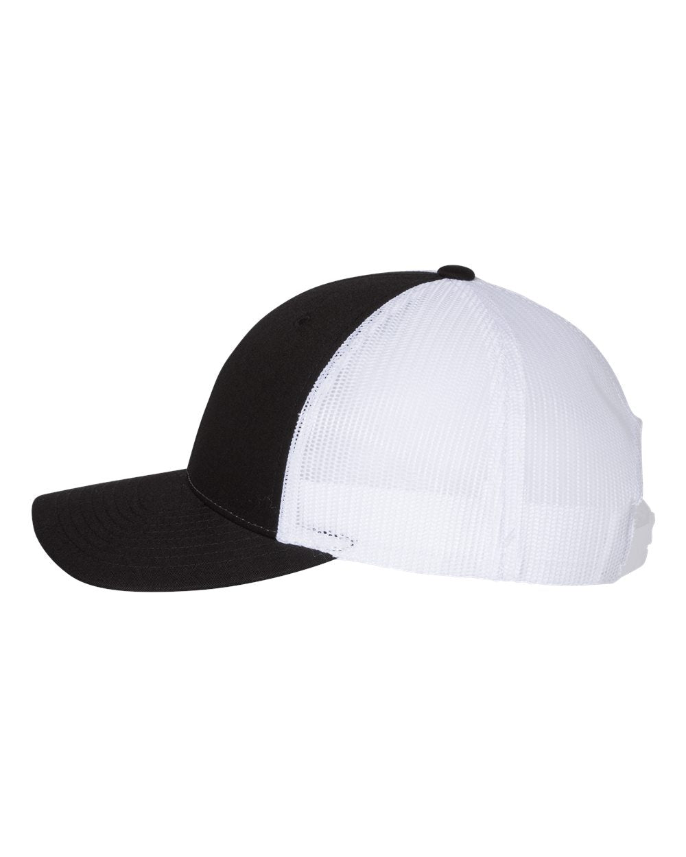 Richardson 115 Low Profile Trucker Cap - Black/White