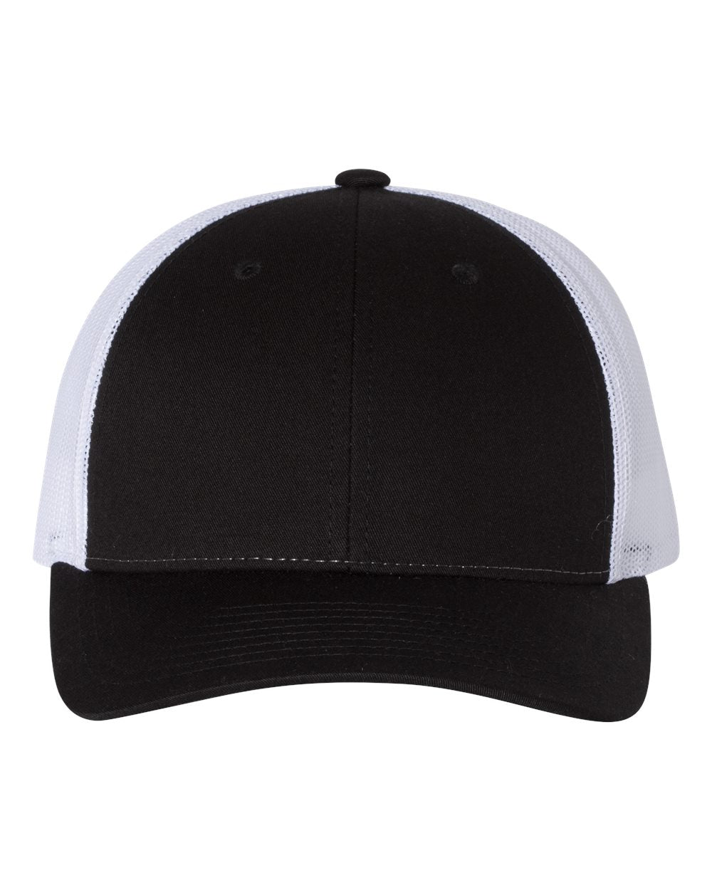 Richardson 115 Low Profile Trucker Cap - Black/White