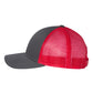 Richardson 115 Low Profile Trucker Cap - Charcoal/Red