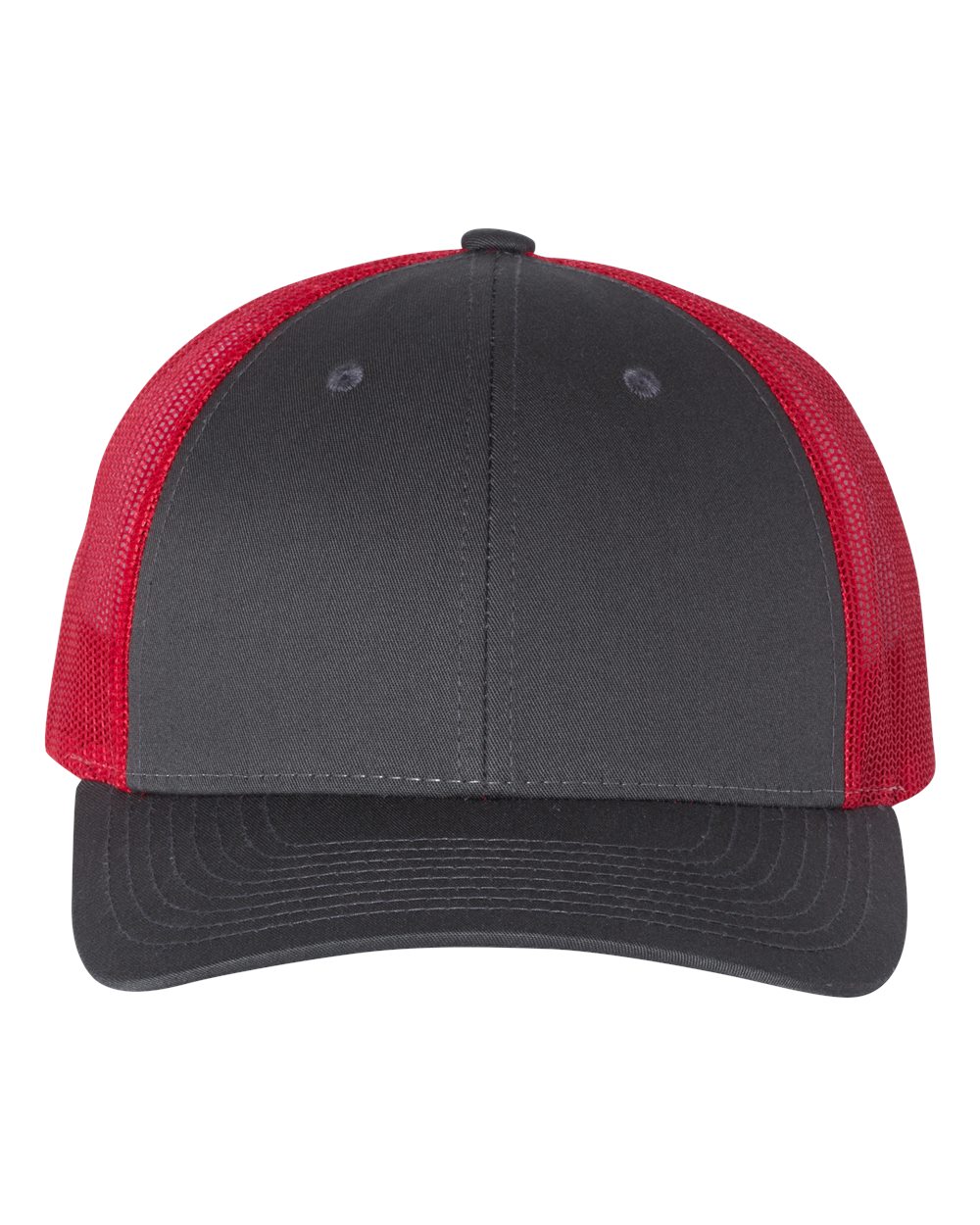 Richardson 115 Low Profile Trucker Cap - Charcoal/Red