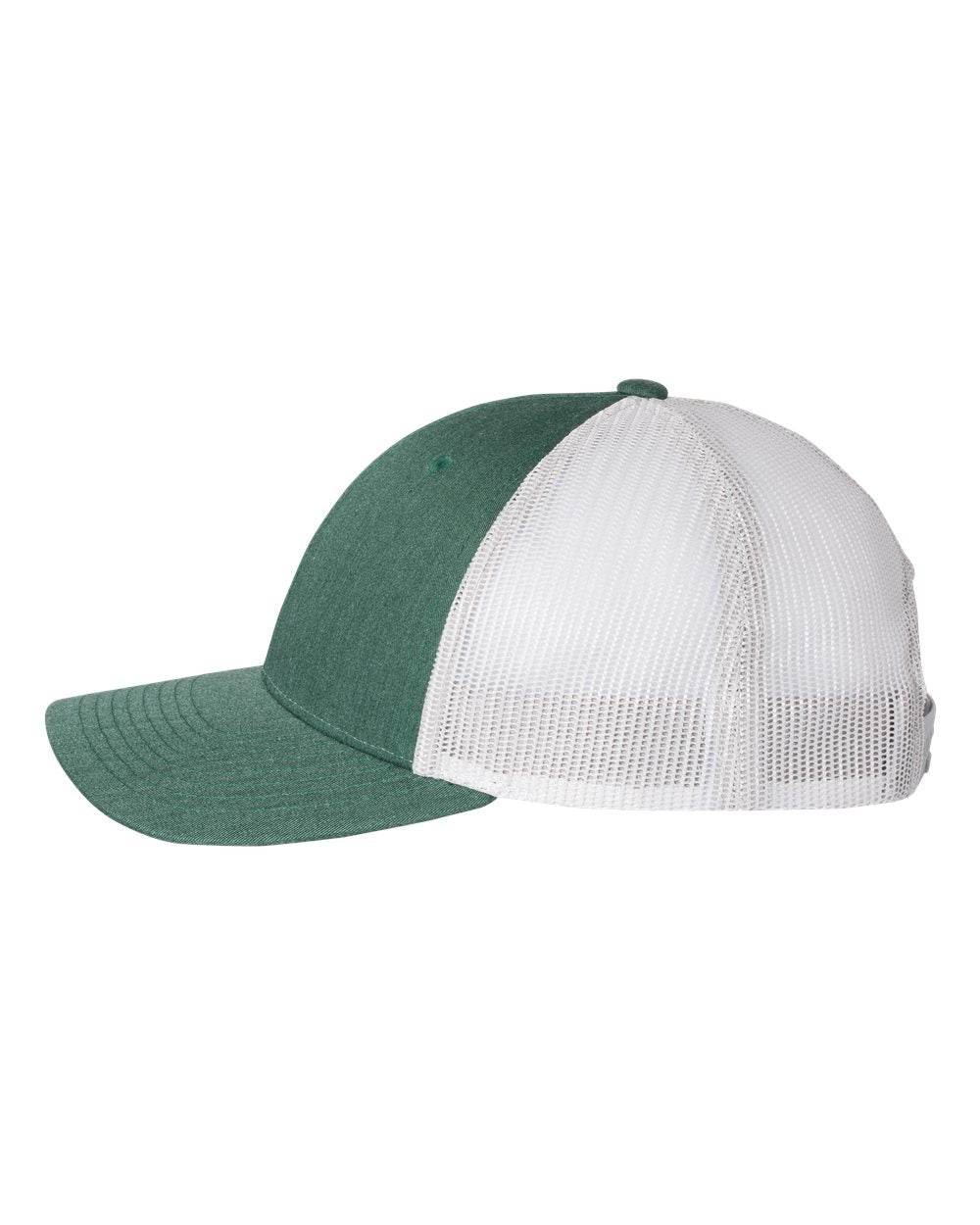 Richardson 115 Low Profile Trucker Cap - Heather Dark Green/Silver