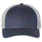 Richardson 115 Low Profile Trucker Cap - Heather Navy/Light Grey