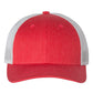 Richardson 115 Low Profile Trucker Cap - Heather Red/Light Grey