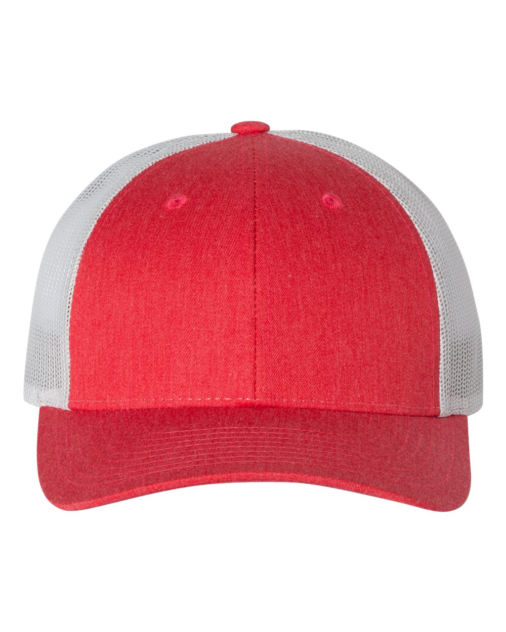 Richardson 115 Low Profile Trucker Cap - Heather Red/Light Grey
