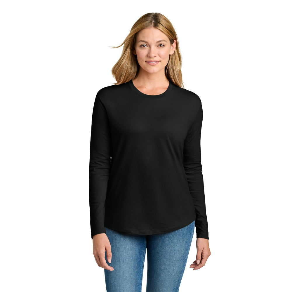 Next Level Apparel® Women’s Cotton Relaxed Long Sleeve Tee - Black