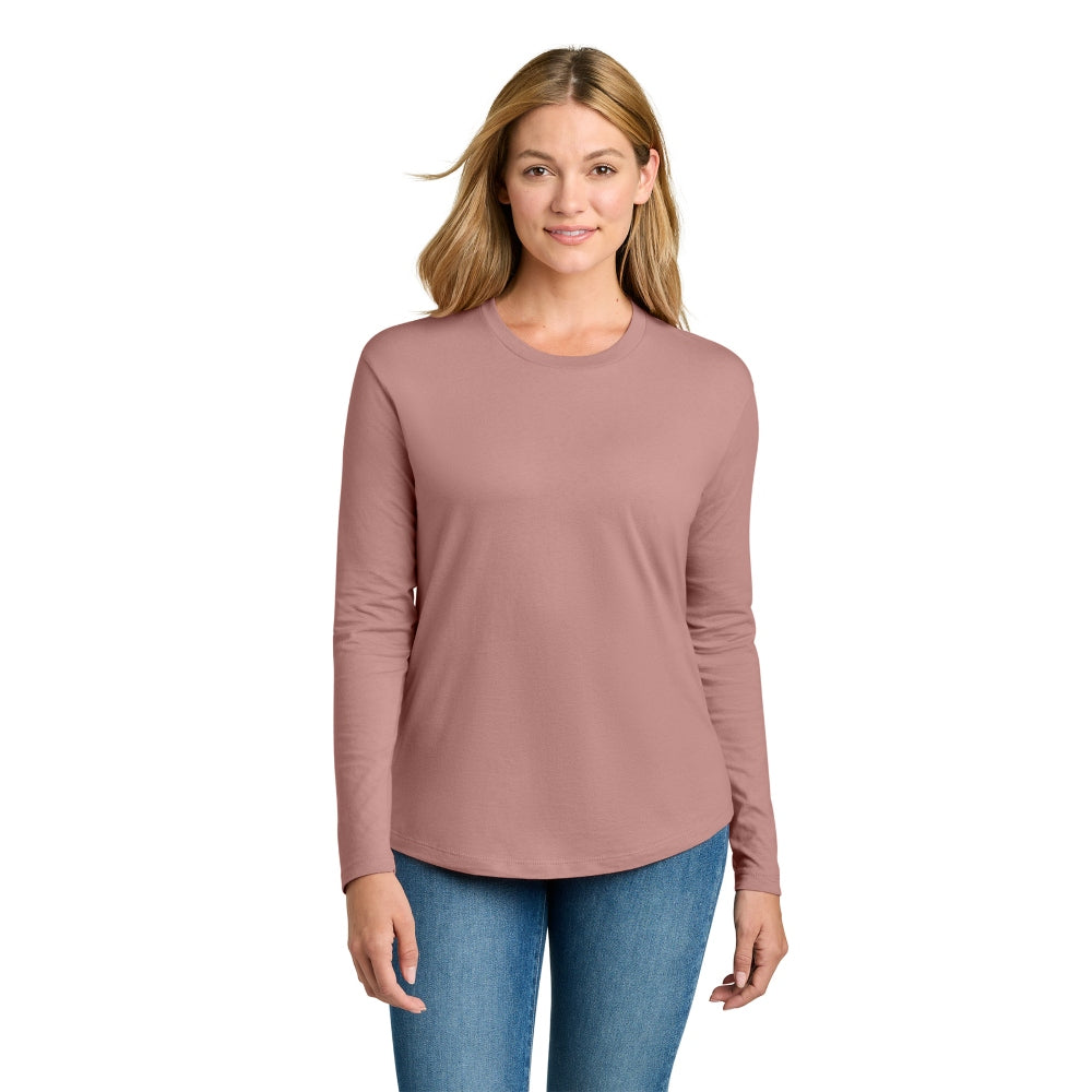 Next Level Apparel® Women’s Cotton Relaxed Long Sleeve Tee - Desert Pink