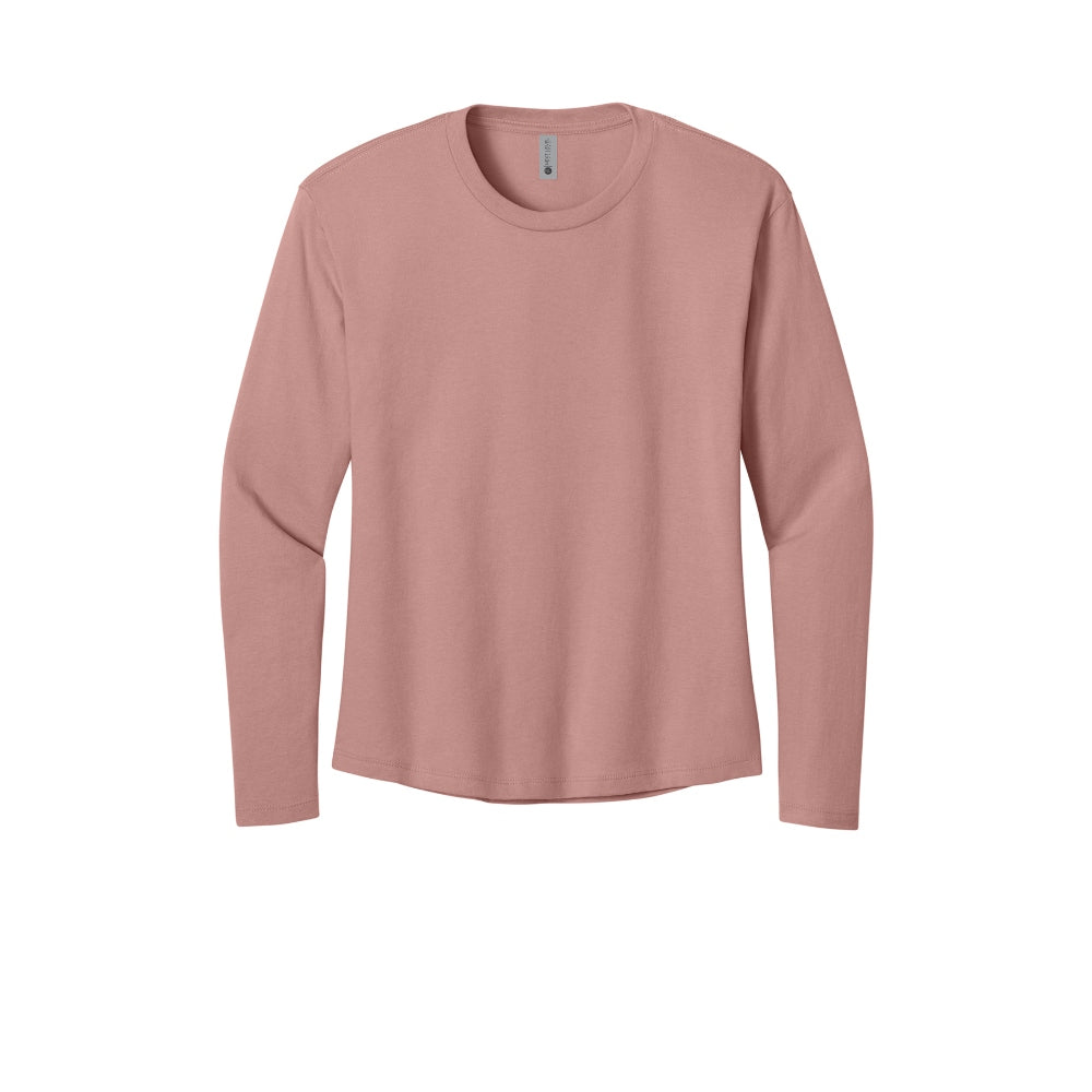 Next Level Apparel® Women’s Cotton Relaxed Long Sleeve Tee - Desert Pink