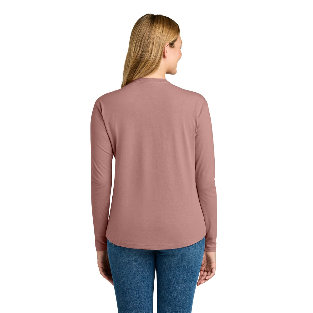 Next Level Apparel® Women’s Cotton Relaxed Long Sleeve Tee - Desert Pink