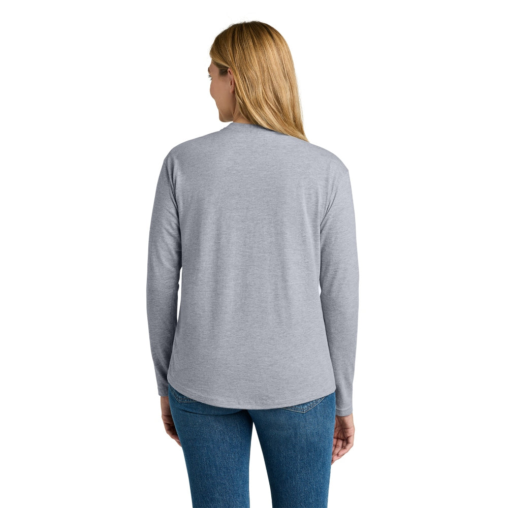 Next Level Apparel® Women’s Cotton Relaxed Long Sleeve Tee - Heather Gray