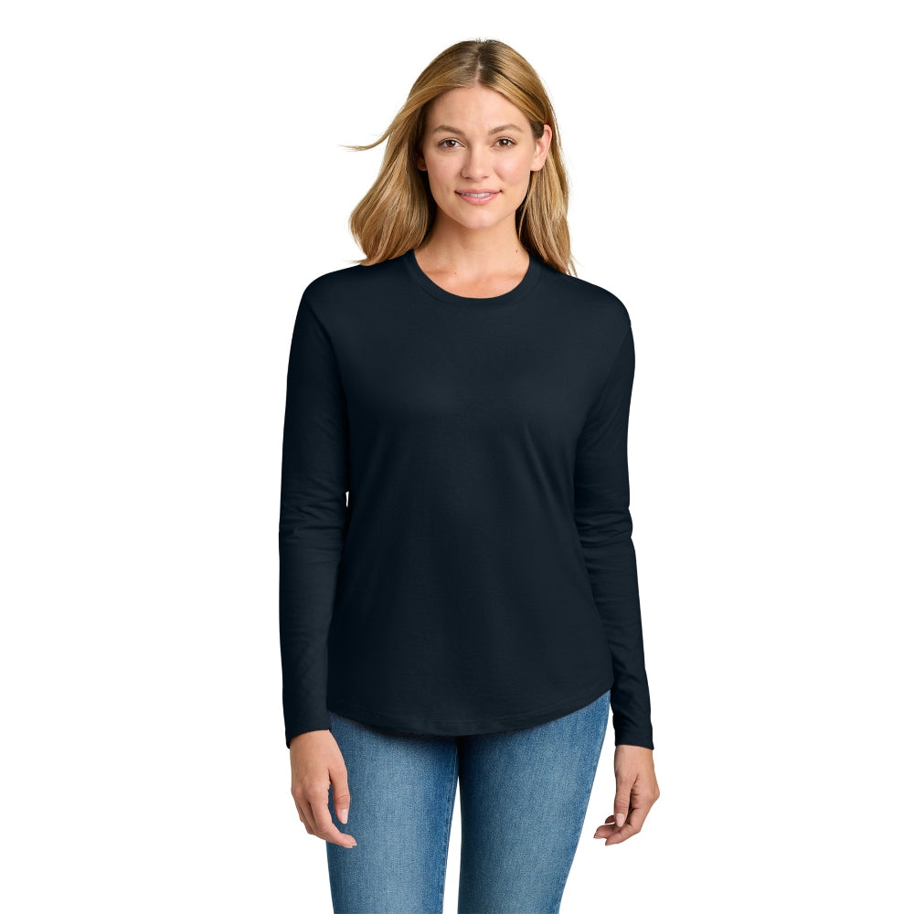 Next Level Apparel® Women’s Cotton Relaxed Long Sleeve Tee - Midnight Navy